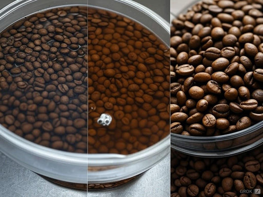 Granos de café siendo descafeinados mediante Swiss Water Process