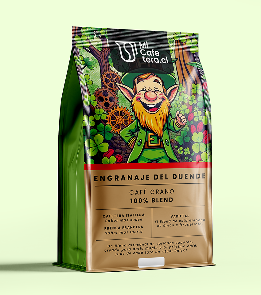 Cafá en grano "MiCafetera.cl - Engranaje del Duende" 250 gr