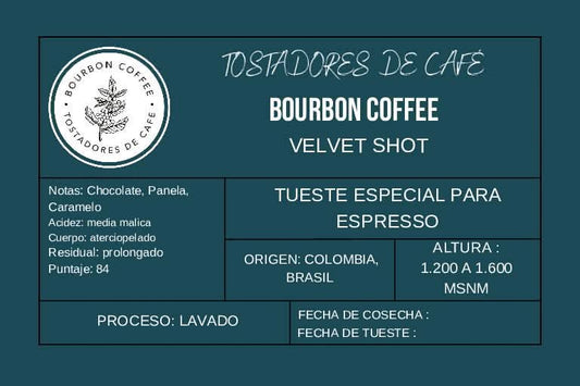 Café en Grano Bourbon Coffee ""Velvet Shot"